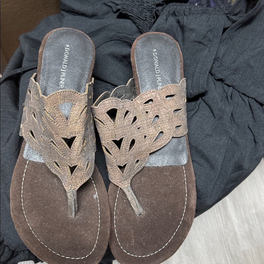 Donald J. Pliner Brown Sandals